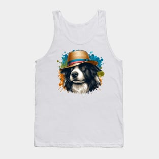 Border Collie Art Tank Top